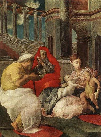 Francesco Primaticcio The Holy Family with Sts Elisabeth and John the Baptist China oil painting art